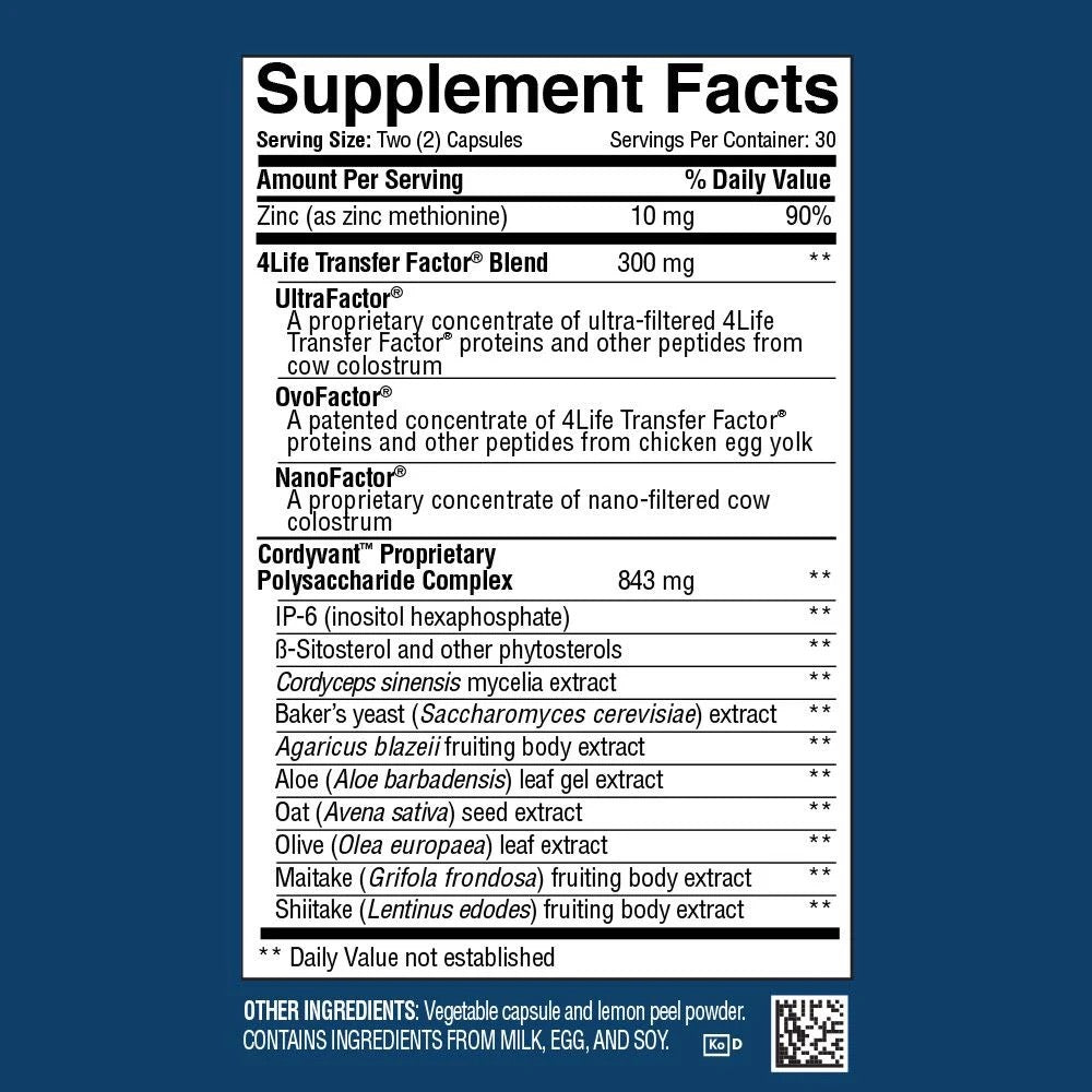 4Life Transfer Factor Plus with Zinc - Immune supplement