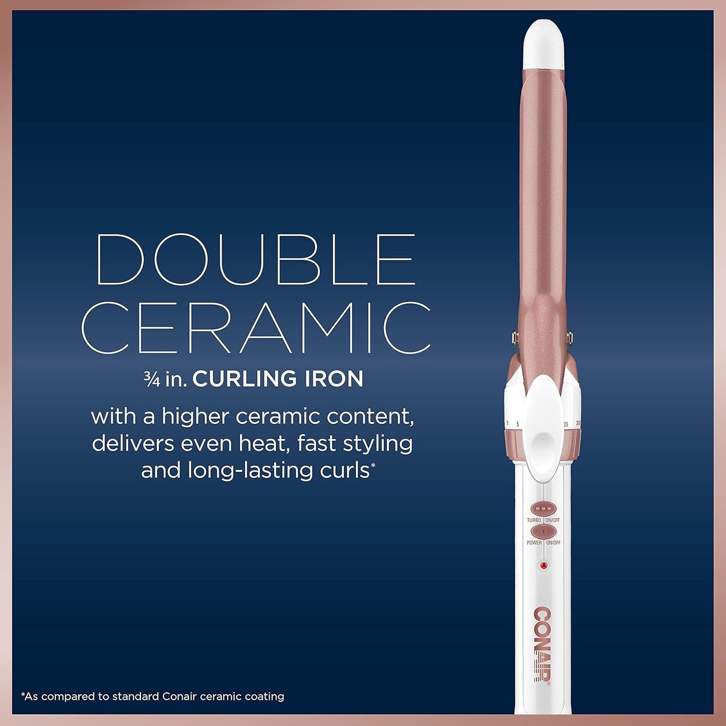Double Ceramic 3/4 Inch Curling Iron