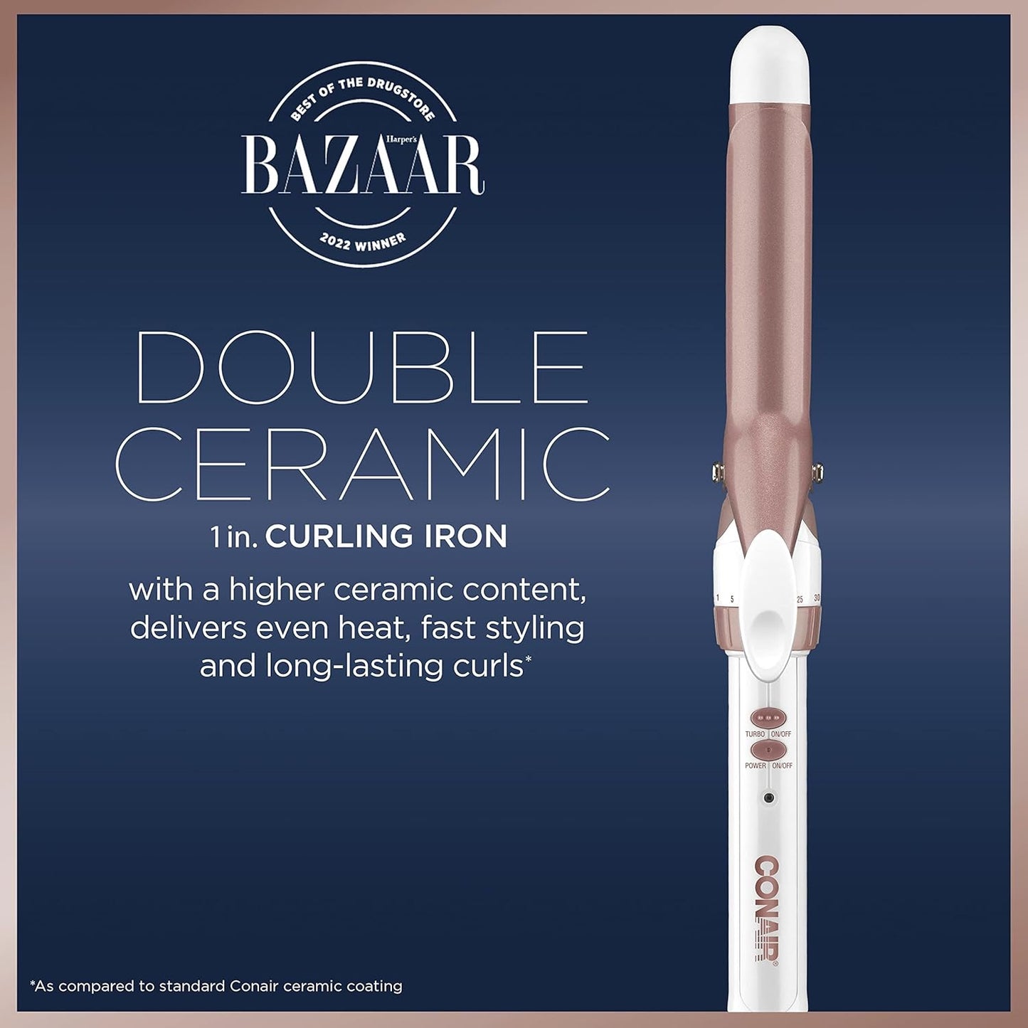 Double Ceramic 1 Inch Curling Iron
