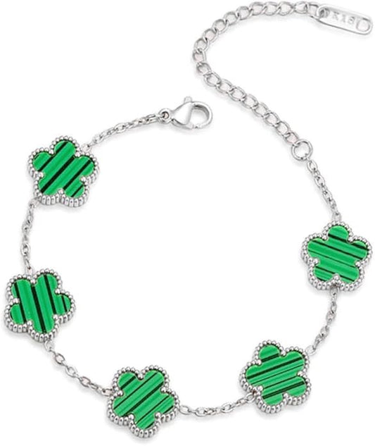 18K Gold Plated Stainless Steel Clover Bracelet