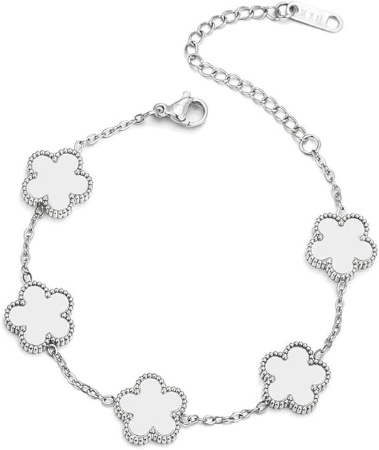 18K Gold Plated Stainless Steel Clover Bracelet