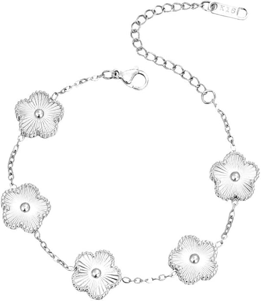 18K Gold Plated Stainless Steel Clover Bracelet