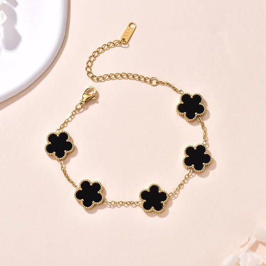 18K Gold Plated Clover Bracelet