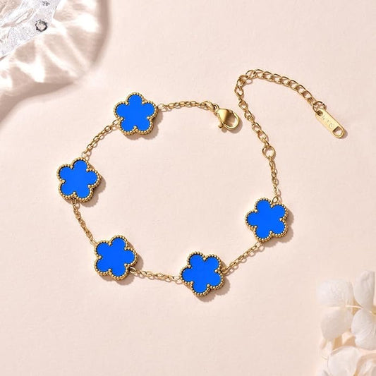 18K Gold Plated Clover Bracelet