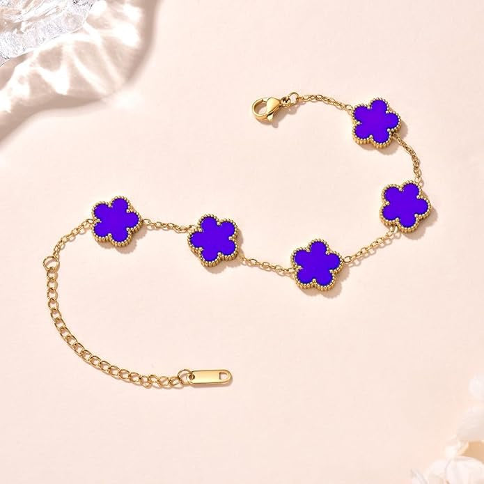 18K Gold Plated Clover Bracelet