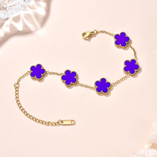 18K Gold Plated Clover Bracelet