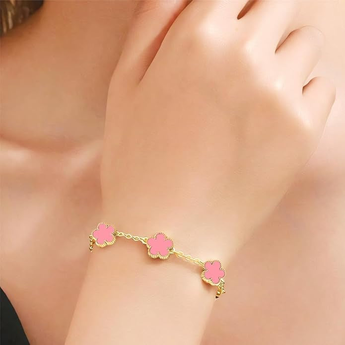 18K Gold Plated Clover Bracelet