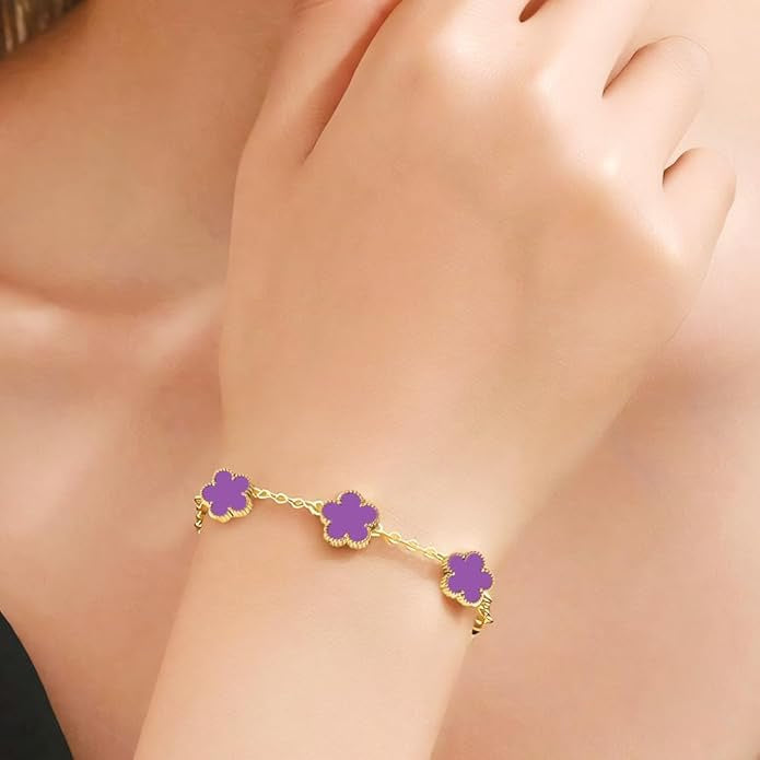 18K Gold Plated Clover Bracelet
