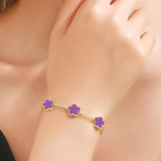 18K Gold Plated Clover Bracelet