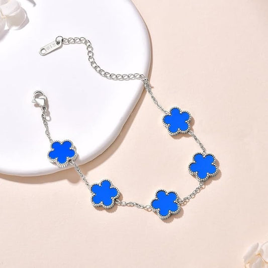 18K Gold Plated Stainless Steel Clover Bracelet