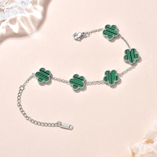 18K Gold Plated Stainless Steel Clover Bracelet