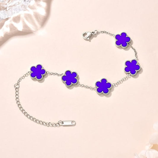 18K Gold Plated Stainless Steel Clover Bracelet