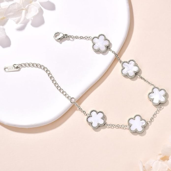 18K Gold Plated Stainless Steel Clover Bracelet
