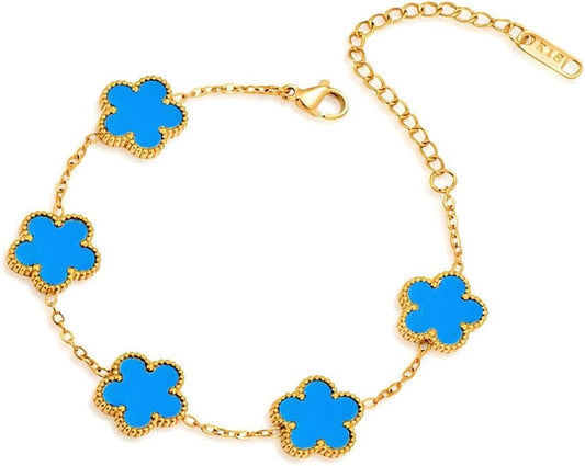 18K Gold Plated Clover Bracelet