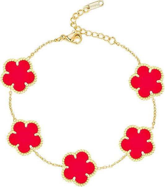 18K Gold Plated Clover Bracelet
