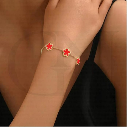 18K Gold Plated Clover Bracelet