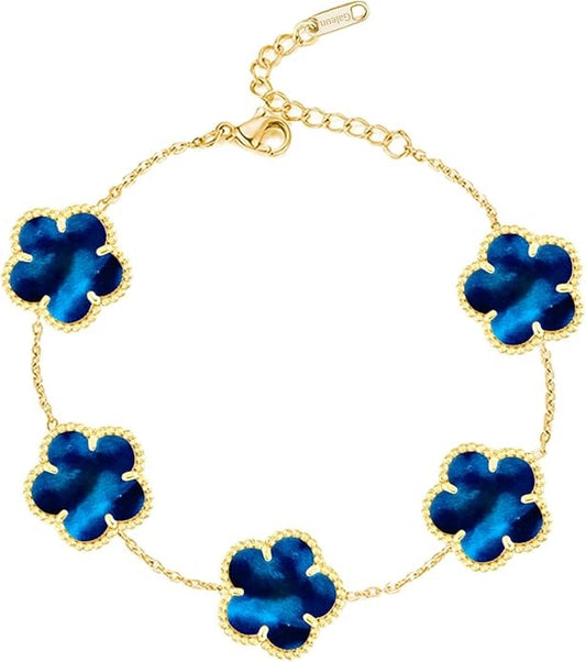 18K Gold Plated Clover Bracelet