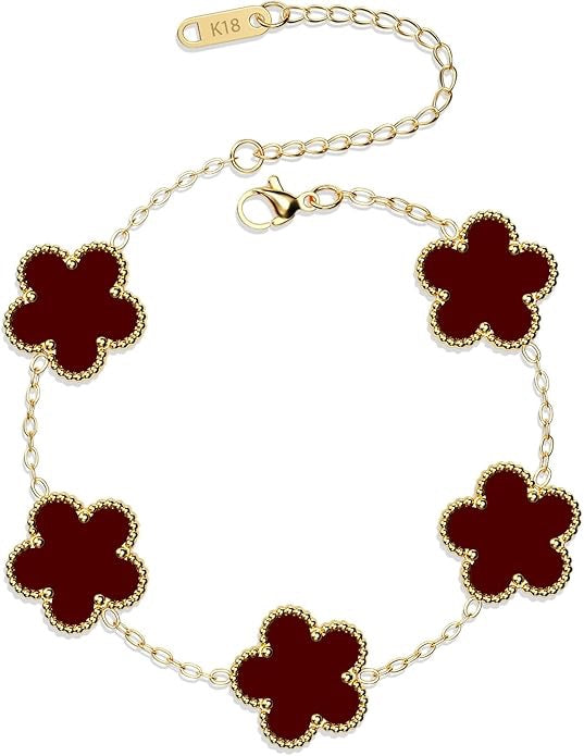 18K Gold Plated Clover Bracelet