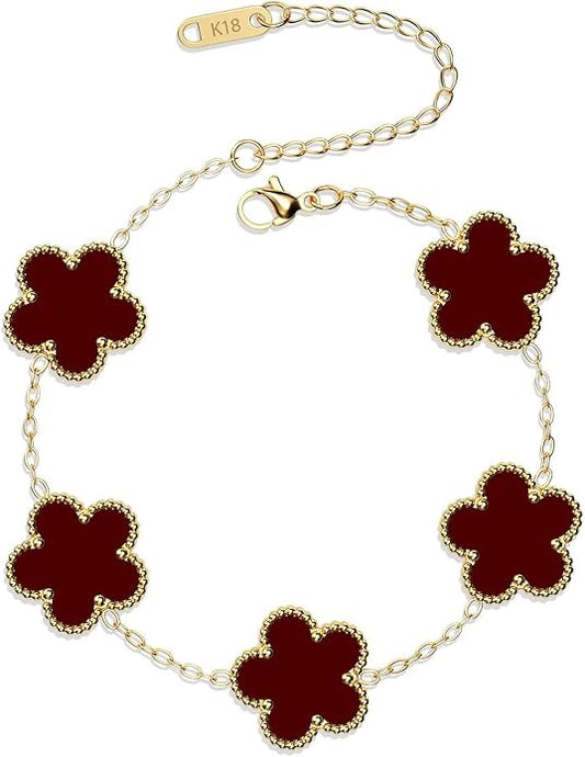 18K Gold Plated Clover Bracelet