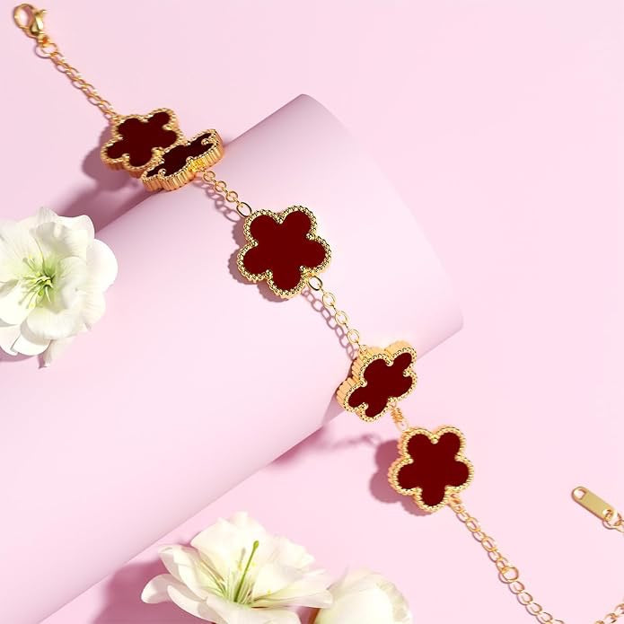 18K Gold Plated Clover Bracelet