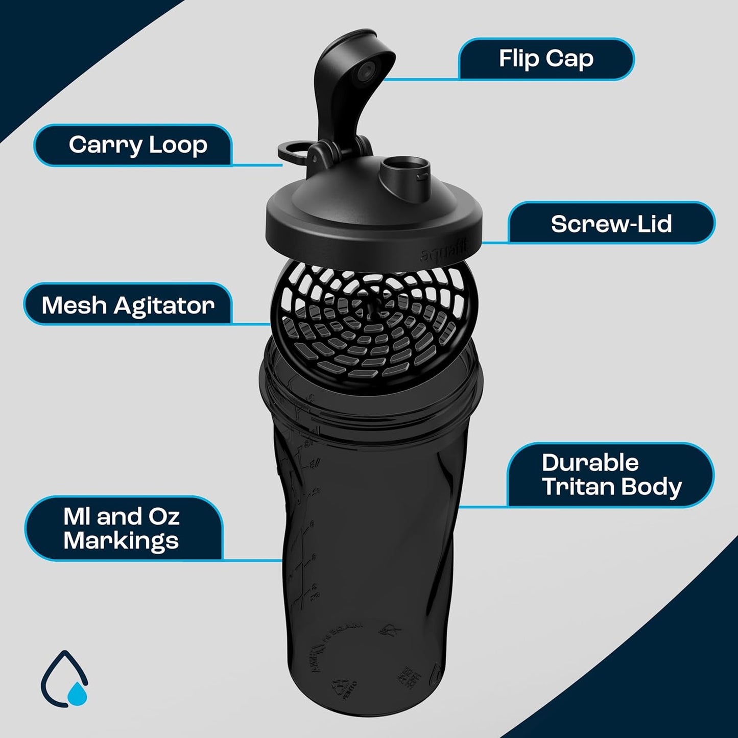 Protein Shaker Bottle