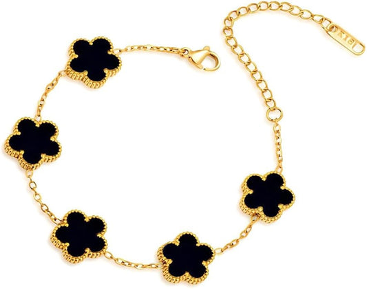 18K Gold Plated Clover Bracelet