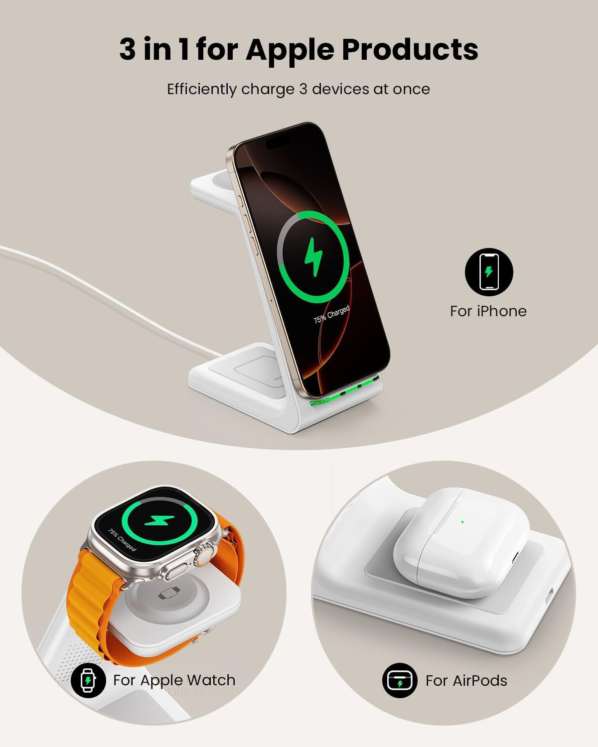 Wireless Charger Apple Stand Dock