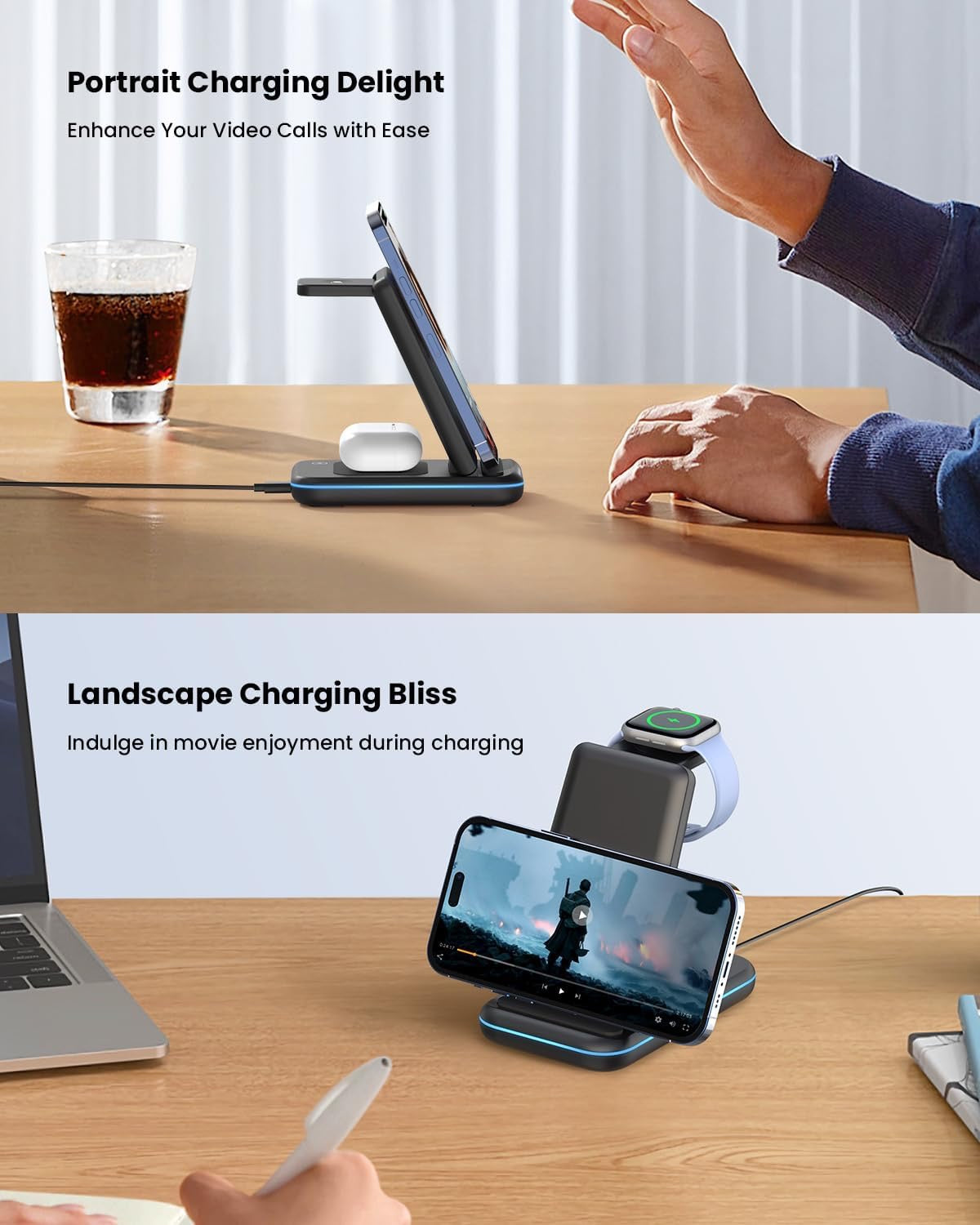 Wireless Charger Apple Stand Dock