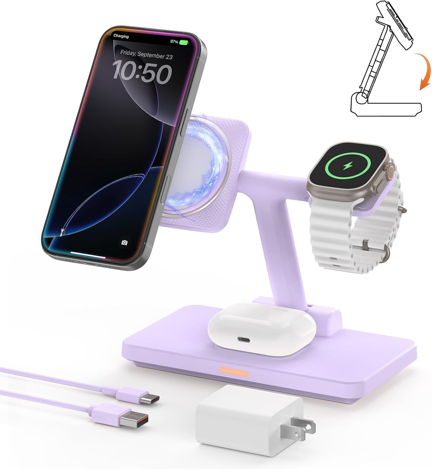 Wireless Charger Apple Stand Dock