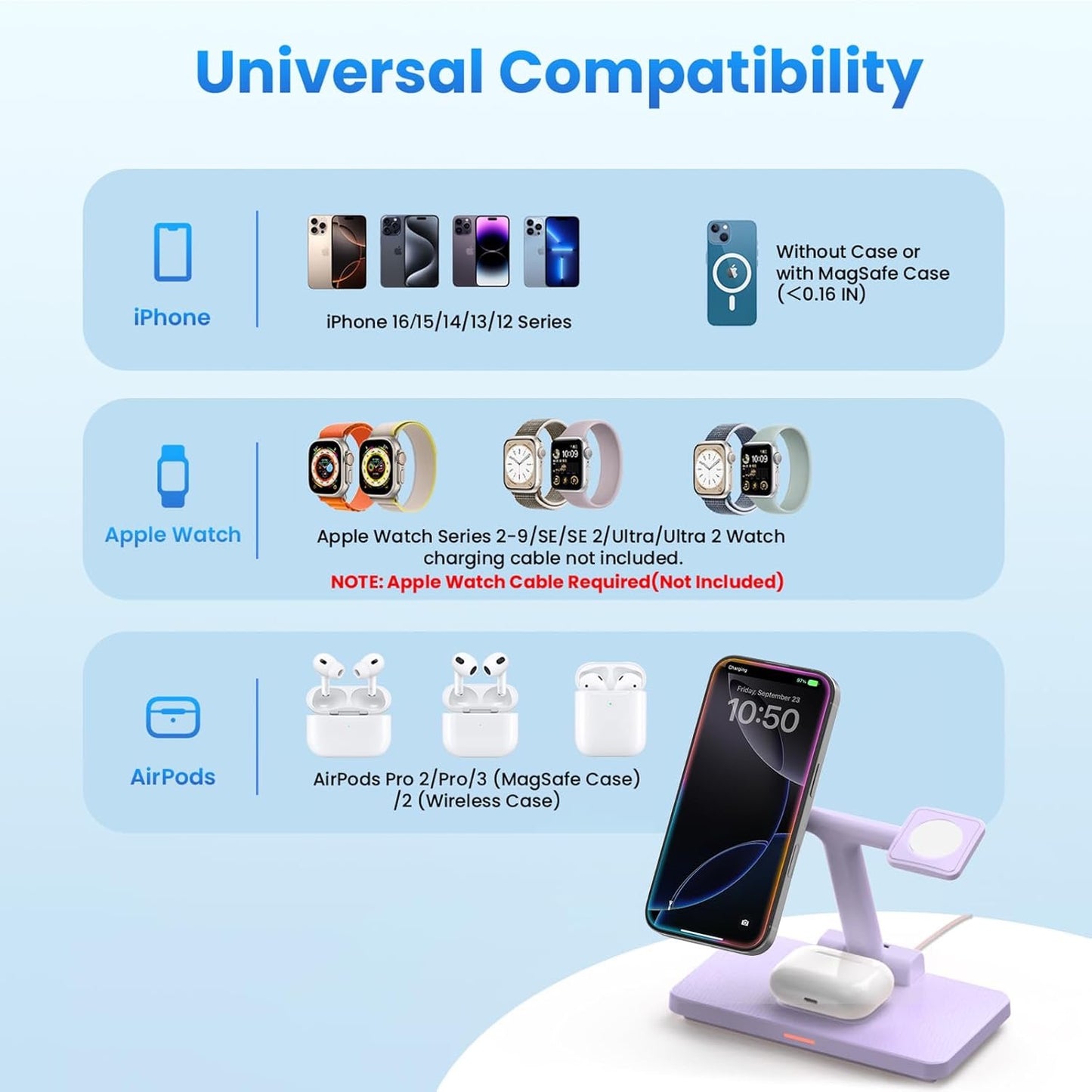 Wireless Charger Apple Stand Dock