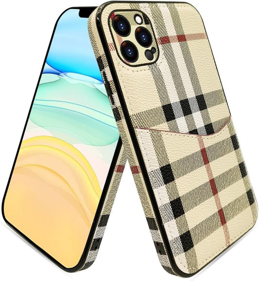 Iphone 15 Pro Classic designer Leather Case