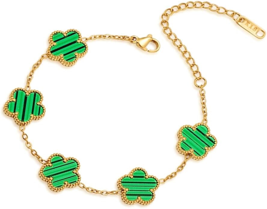 18K Gold Plated Clover Bracelet