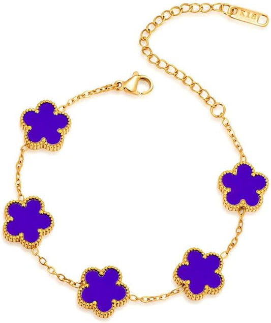 18K Gold Plated Clover Bracelet