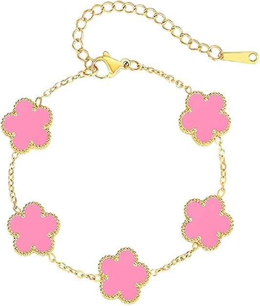 18K Gold Plated Clover Bracelet
