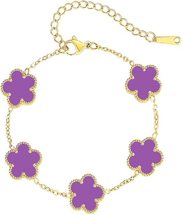 18K Gold Plated Clover Bracelet