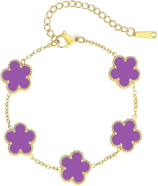 18K Gold Plated Clover Bracelet