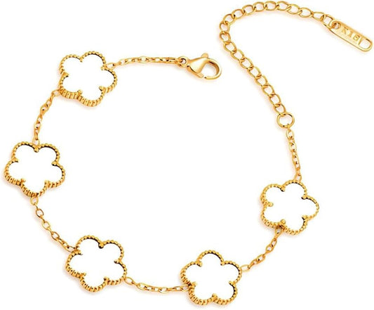 18K Gold Plated Clover Bracelet