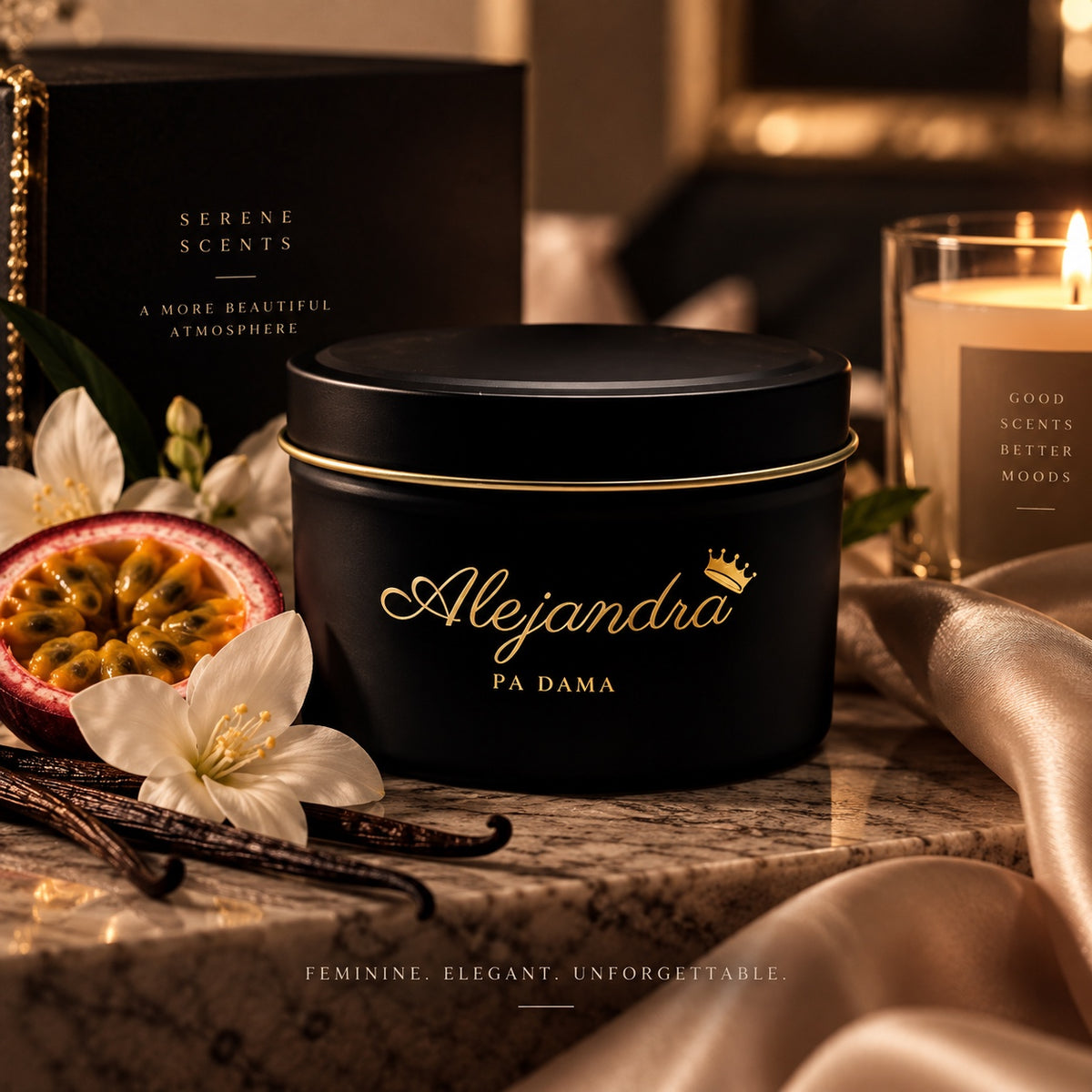 Alejandra Candle luxury feminine product photograph